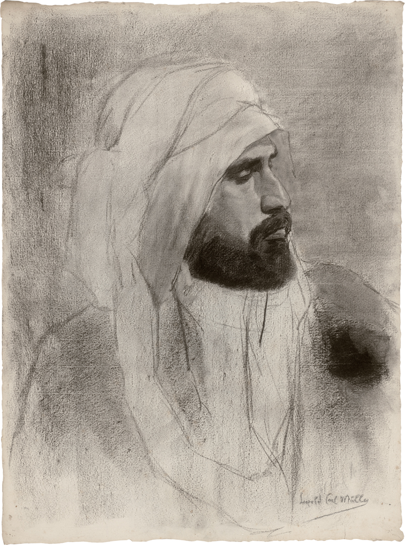 Lot 6355, Auction  127, Müller, Leopold Carl, Profilbildnis eines Arabers
