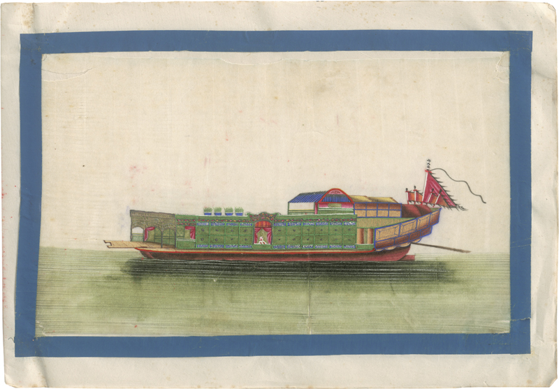 Lot 6400, Auction 127, Chinesisch, um 1900. Album mit 12 chinesischen Dschunken, Haus- und Fischereibooten