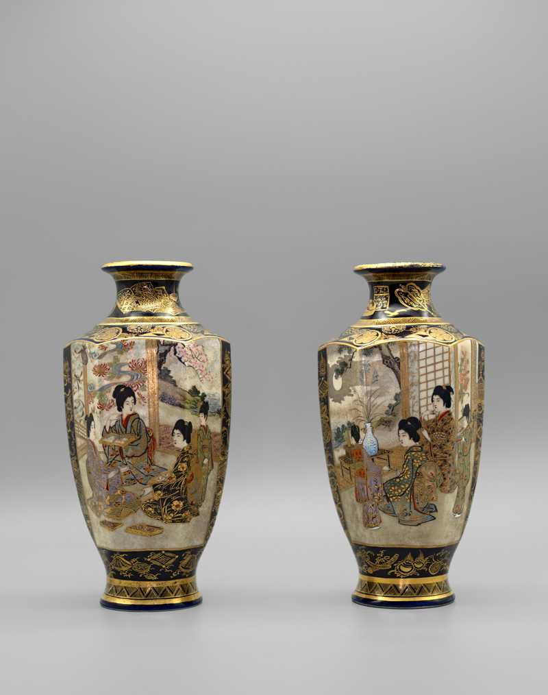 Lot 6418, Auction 127, Satsuma Vasen, Ein Paar Satsuma Vasen