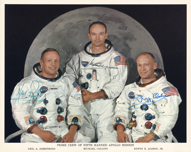 Lot 6477, Auction 127, NASA (National Aeronautics and Space Administration), Ende der 1960er Jahre. Neil Armstrong, Michael Collins und Buzz Aldrin - Die Astronauten der Apollo 11 Mission