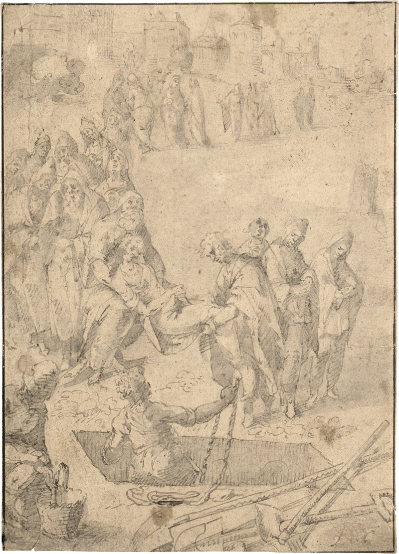 Lot 6524, Auction  127, Niederländisch, um 1600. Die Beerdigung eines Mönches