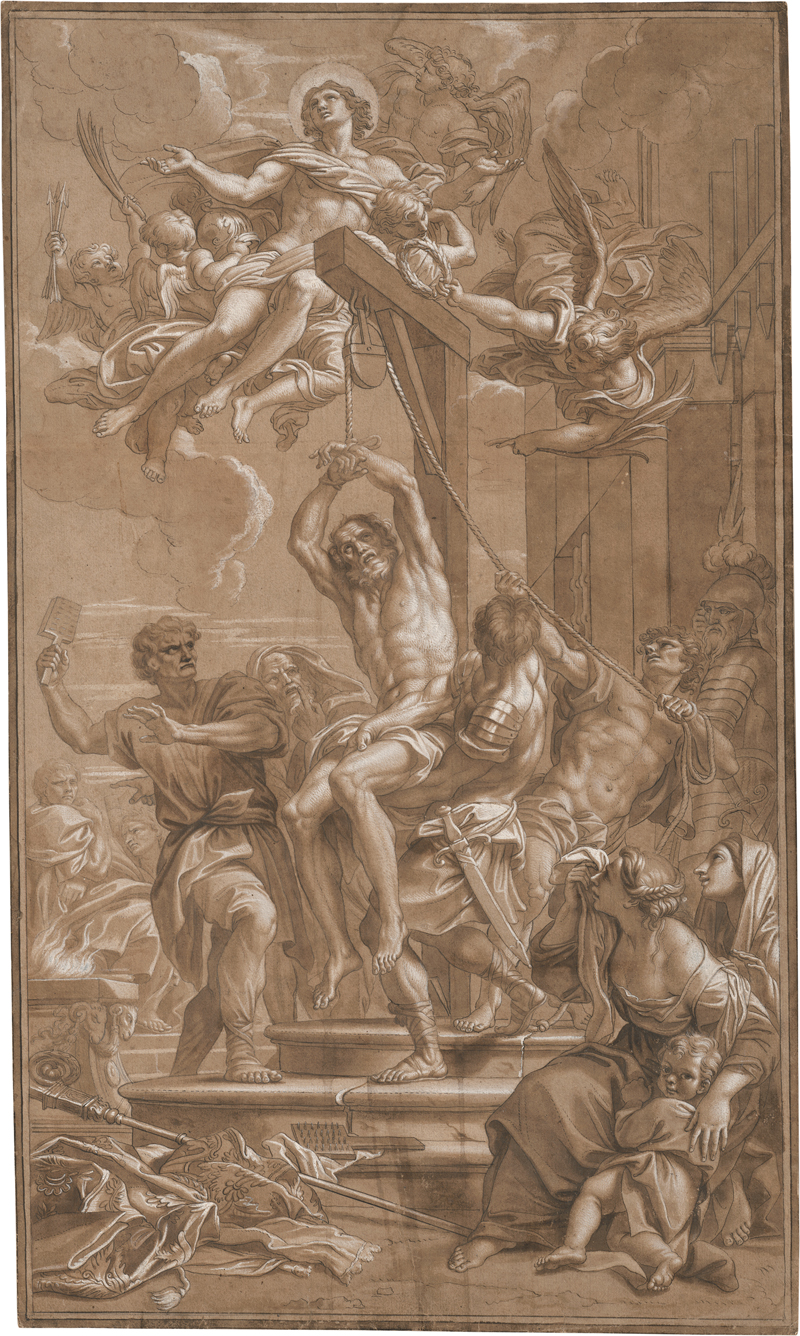 Lot 6540, Auction  127, Audenaerde, Robert van - zugeschrieben, Das Martyrium des hl. Blasius mit der Vision der Apotheose des Heiligen Sebastian