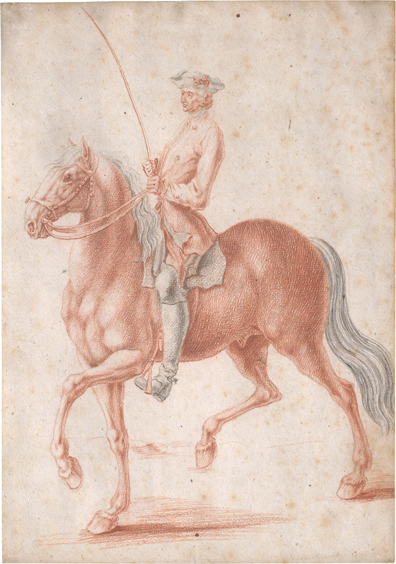 Lot 6558, Auction  127, Deutsch, um 1720. Kavalier zu Pferd
