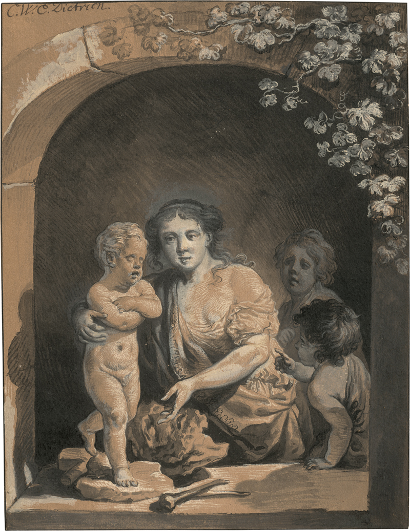 Lot 6572, Auction  127, Dietrich, Christian Wilhelm Ernst, Allegorie auf die Bildhauerei