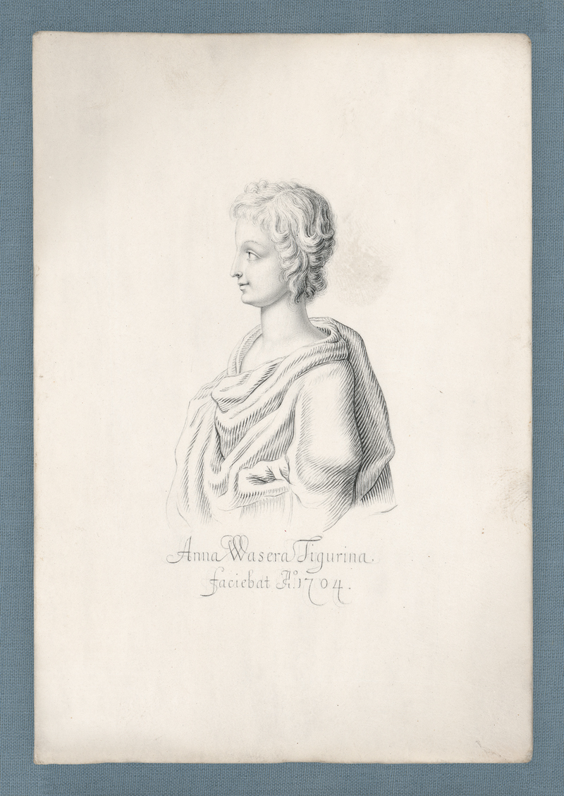 Lot 6587, Auction  127, Waser, Anna, Bildnis einer jungen Frau in Profilansicht