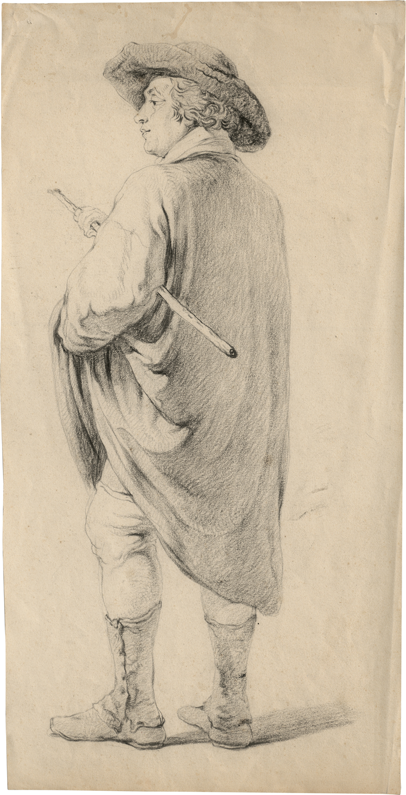 Lot 6604, Auction  127, Niederländisch, 19. Jh. Stehender Mann mit Flöte in Rückenansicht