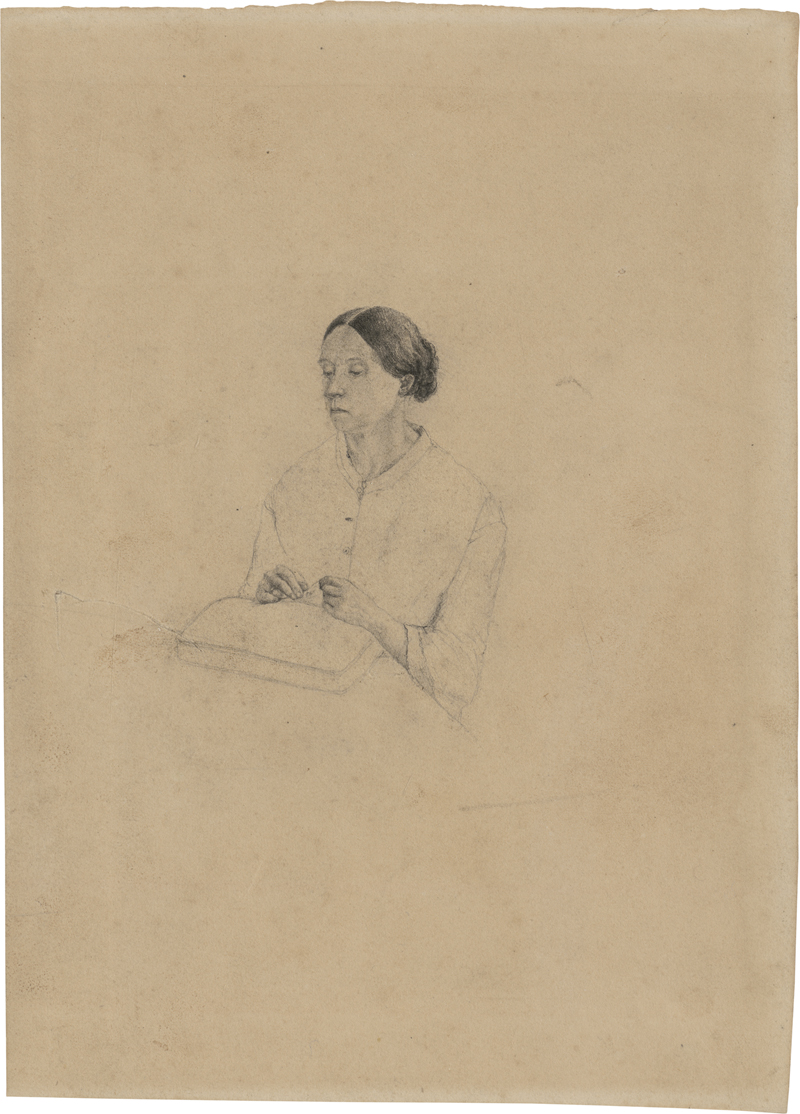Lot 6671, Auction  127, Leibl, Wilhelm, Die Mutter des Künstlers bei der Handarbeit