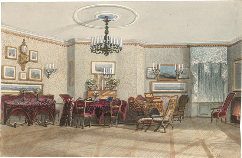 Lot 6694, Auction  127, Peters, Pieter Francis, Salon der Zarin Alexandra Fjodorowna im Hotel Belvedere in Interlaken