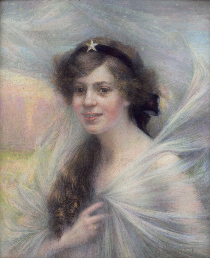 Lot 6742, Auction  127, Sedillot, Anna, Junge Frau im Sternengewand