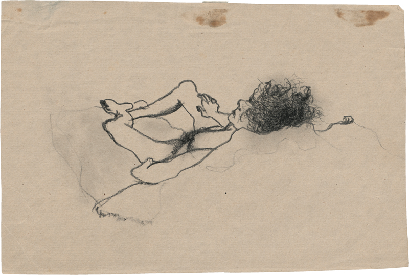 Lot 6910, Auction  127, Rainer, Arnulf, Liegender Frauenakt, Betrachterblick vom Kopf in die Tiefe