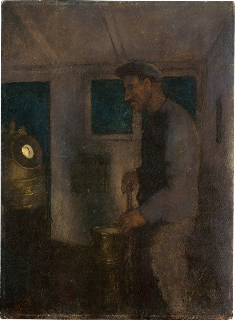 Lot 7036, Auction  127, Orlik, Emil, Steuermann auf der Brücke bei Nacht