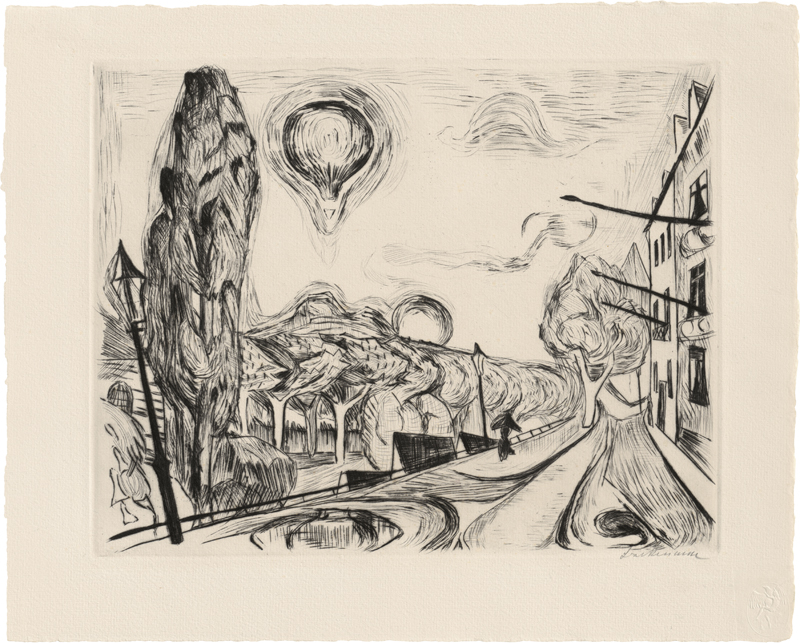 Lot 7067, Auction  127, Beckmann, Max, Landschaft mit Ballon