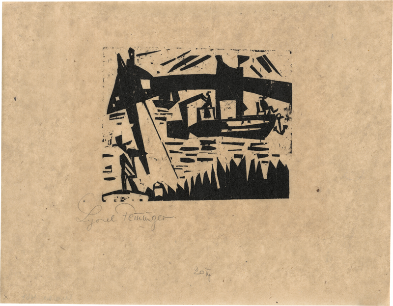 Lot 7103, Auction 127, Feininger, Lyonel, Angler und Kanalboot