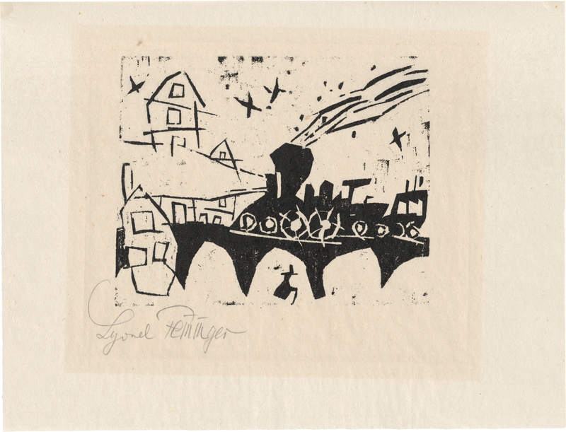 Lot 7104, Auction 127, Feininger, Lyonel, Zug auf der Brücke