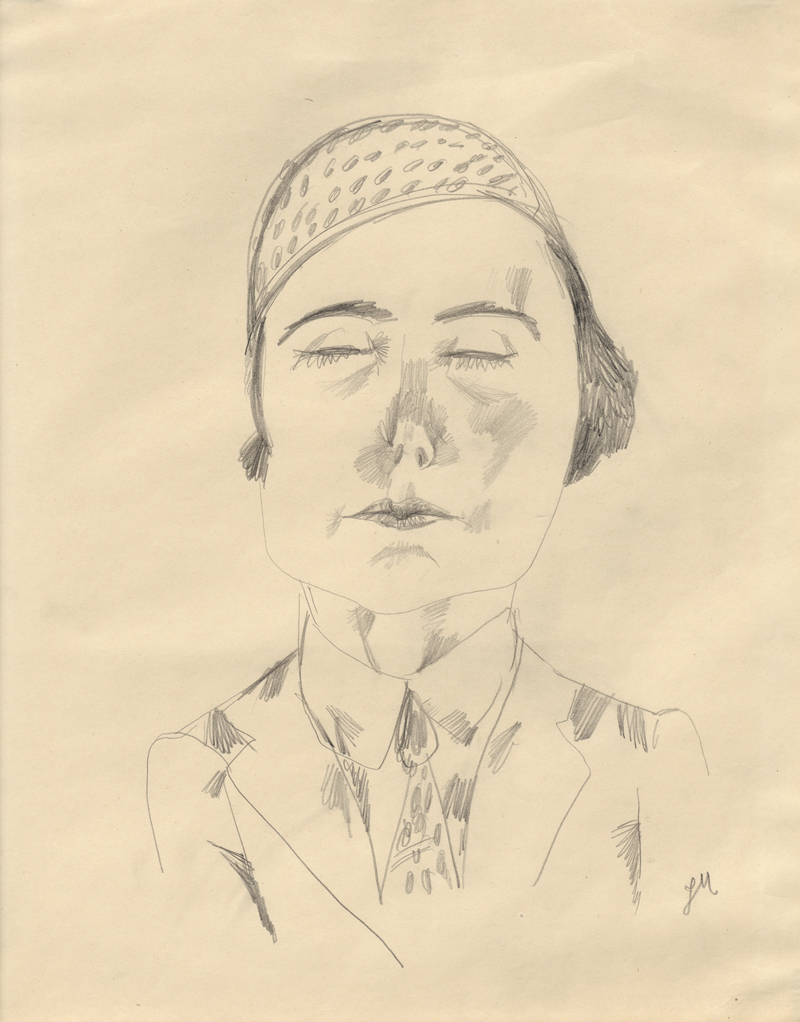 Lot 7124, Auction 127, Mammen, Jeanne, Frau mit Kappe und Krawatte