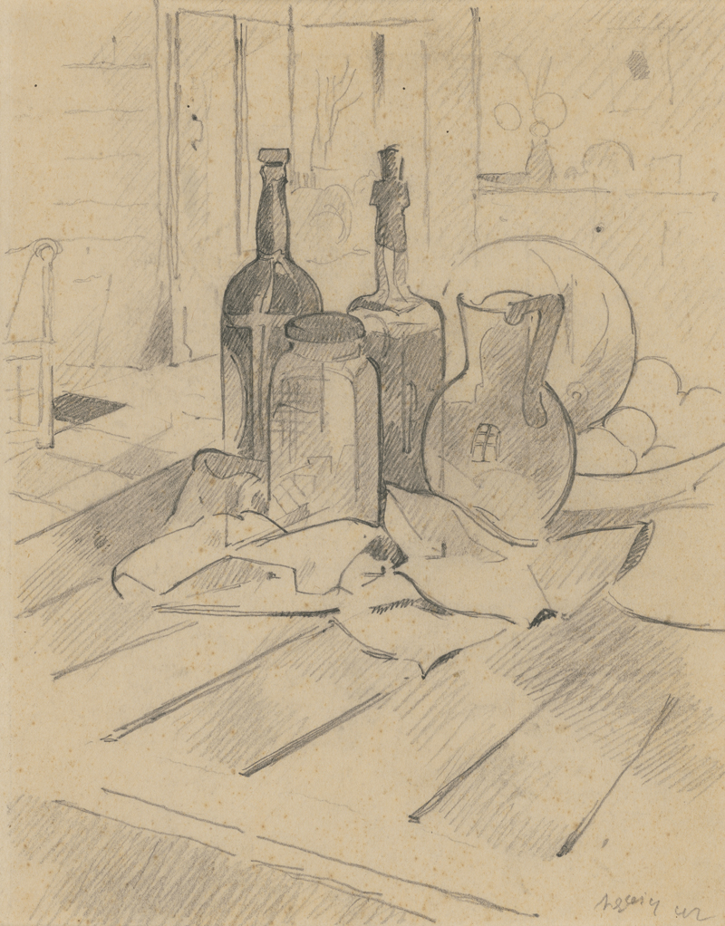 Lot 7146, Auction  127, Gleizes, Albert, Deux bouteilles, un bocal et un pichet