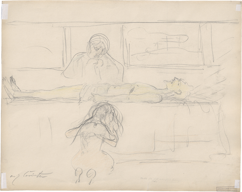 Lot 8018, Auction 127, Corinth, Lovis, Kompositionsstudie zu "Pietà" / Antike Szene