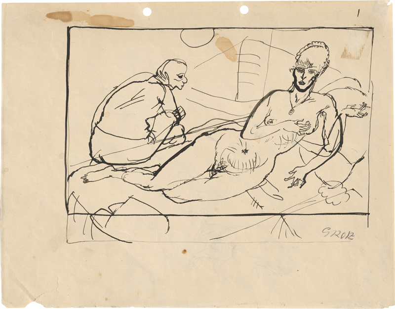 Lot 8033, Auction  127, Grosz, George, Paar auf der Couch