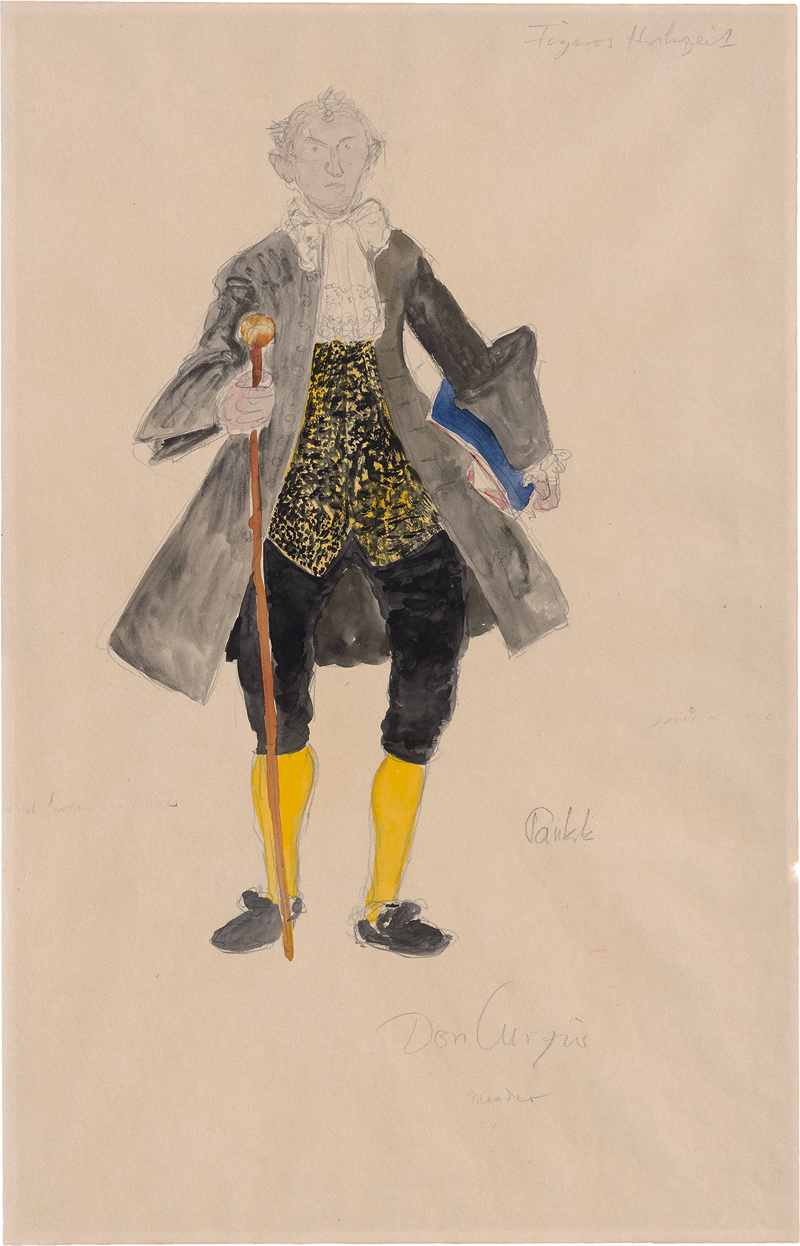 Lot 8098, Auction  127, Pankok, Bernhard, Figurine zu Don Curzio aus Mozarts "Le nozze di Figaro"