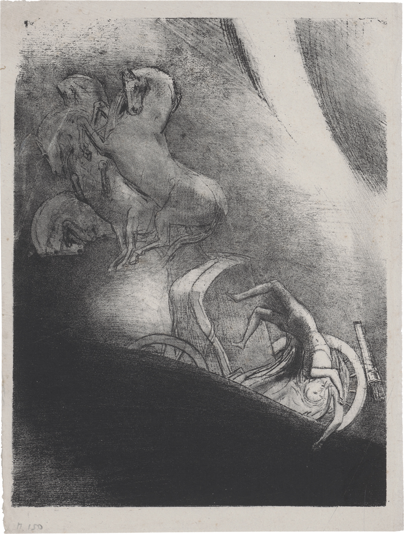 Lot 8106, Auction 127, Redon, Odilon, Il tombe vers l'abîme, la tête en bas