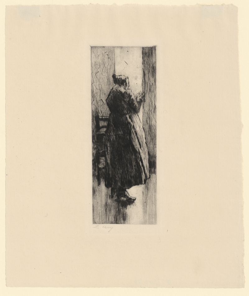 Lot 8127, Auction  127, Ury, Lesser, Näherin: Holländische Bäuerin beim Einfädeln