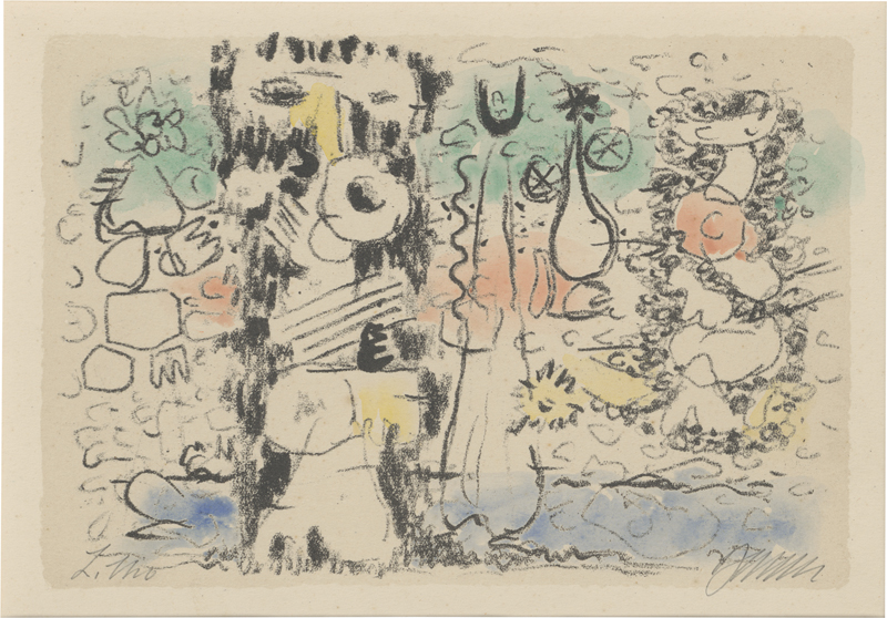Lot 8163, Auction  127, Baumeister, Willi, Ohne Titel (Urzeitgestalten)