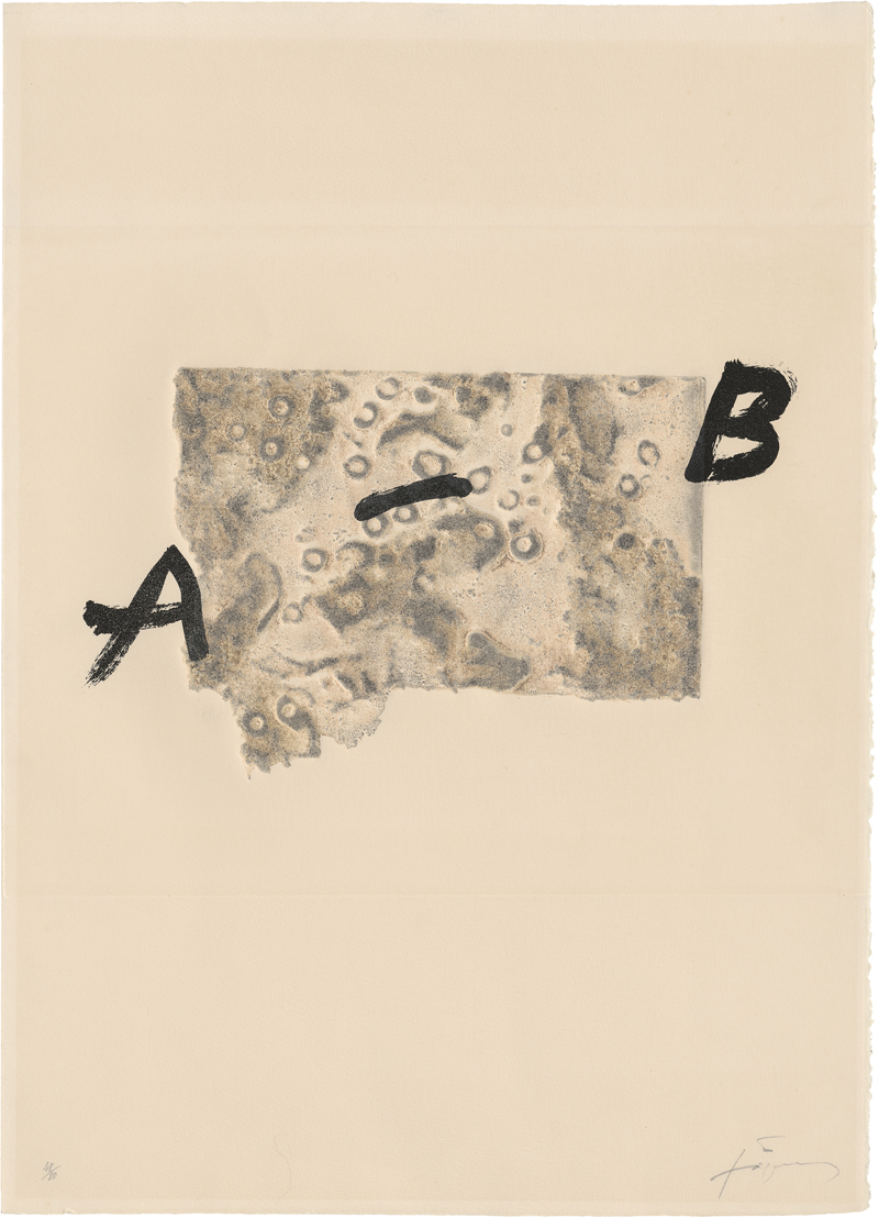Lot 8294, Auction 127, Tàpies, Antoni, Amitié