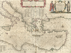 Lot 7, Auction  128, Janssonius, Johannes, Pascaarte van't oostelycke deel vande Middelandsche Zee