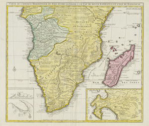Lot 24, Auction  128, Visscher, Nicolaes, Carte de l'Afrique meridionale