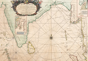 Lot 51, Auction  128, Nolin, Jean-Baptiste, Carte marine depuis Suratte jusqu'au détroit de Malaca