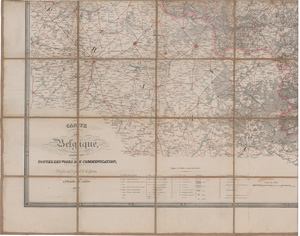 Lot 69, Auction  128, Carte de Belgique,, indiquant toutes les voies de communication