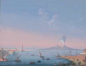 Lot 76, Auction  128, Golf von Neapel, Ansicht von San Fernando in Napoli auf den Golf mit dem Vesuv und dem Monte Somma