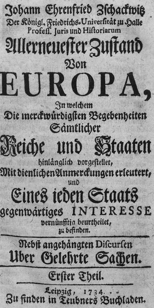 Los 113 - Zschackwitz, Johann Ehrenfried - Allerneuester Zustand von Europa - 1 - thumb