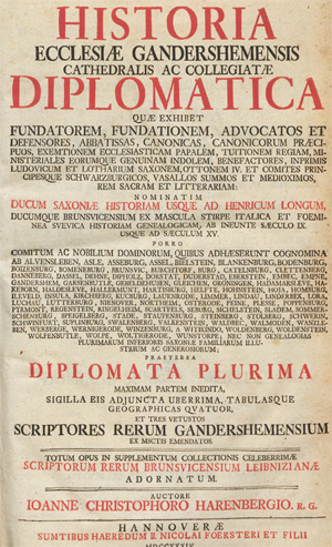 Los 130 - Harenberg, Johann Christoph - Historia ecclesiae Gandershemensis cathedralis - 1 - thumb
