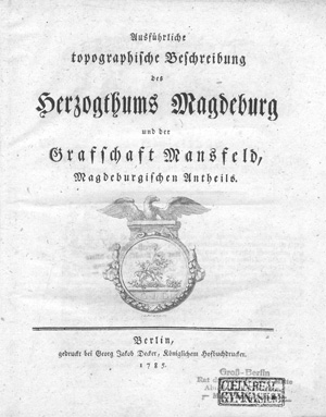 Lot 132, Auction  128, Heineccius, Johann Ludwig von, Beschreibung des Herzogthums Magdeburg