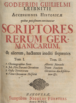 Lot 144, Auction  128, Leibniz, Gottfried Wilhelm, Accessiones historicae