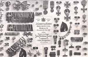 Lot 182, Auction  128, Godet, Jean, Verkaufsplakat für Orden und Orden-Arrangements