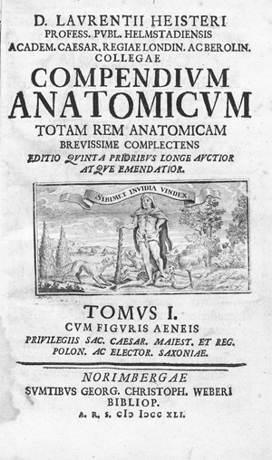 Los 218 - Heister, Lorenz - Compendium anatomicum totam rem anatomicam brevissime complectens - 1 - thumb