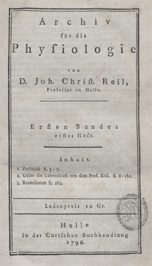 Lot 230, Auction  128, Reil, Johann Christian, Archiv für die Physiologie