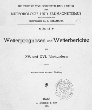 Lot 265, Auction  128, Hellmann, Gustav, Repertorium der deutschen Meteorologie