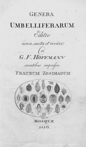 Lot 266, Auction  128, Hoffmann, Georg Franz, Plantarum umbelliferarum genera eorumque characteres naturales secundum numerum