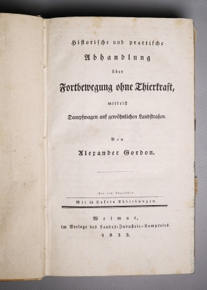Los 350 - Gordon, Alexander - Historische und practische Abhandlung über Fortbewegung ohne Thierkraft - 2 - thumb