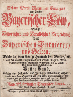 Lot 408, Auction  128, Einzinger v. Einzing, Johann Martin Maximilian, Bayerischer Löw