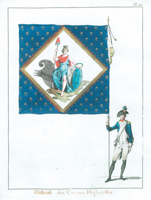 Lot 448, Auction  128, Moreau, Jean-Michel, Collection entière des drapeaux de l'armée nationale parisienne