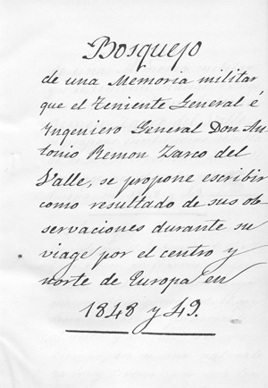 Lot 449, Auction  128, Remón Zarco del Valle y Huet, Bosquejo de una Memoria militar que el Teniente General é Ingeniero General Don Antonio Remón Zarco 