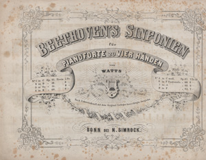 Lot 455, Auction  128, Beethoven, Ludwig van, Zwei Bearbeitungen für Klavier zu 4 Händen