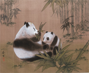 Lot 554, Auction  128, Chinesische Seidenmalerei, mit Kalligrafie. Farbige Gouache auf graumellierter Seide