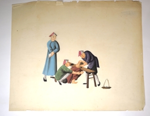 Los 559 - Foltermethoden - Folge von 18 chinesischen Gouachen mit Darstellungen von Straf- und Folterszenen - 7 - thumb