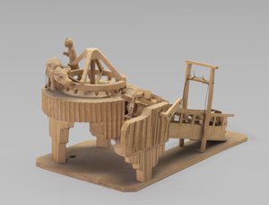Los 584 - Tushanwan-Holzfiguren - Set von 32 chinesischen Miniatur-Holzfiguren und Modellszenen aus der Holzwerkstatt des Jesuiten-Waisenhauses Tushanwan - 2 - thumb
