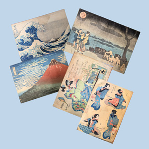 Los 587 - Ukiyo-e Blockbuch - Privat kompiliertes Sammelalbum mit 37 japanischen Farbholzschnitten - 1 - thumb